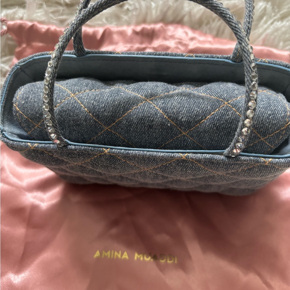 Amina Muaddi Denim Handbag - Picture 2 of 4
